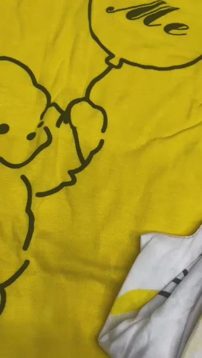 Yellow Love Design Night Suit for Women