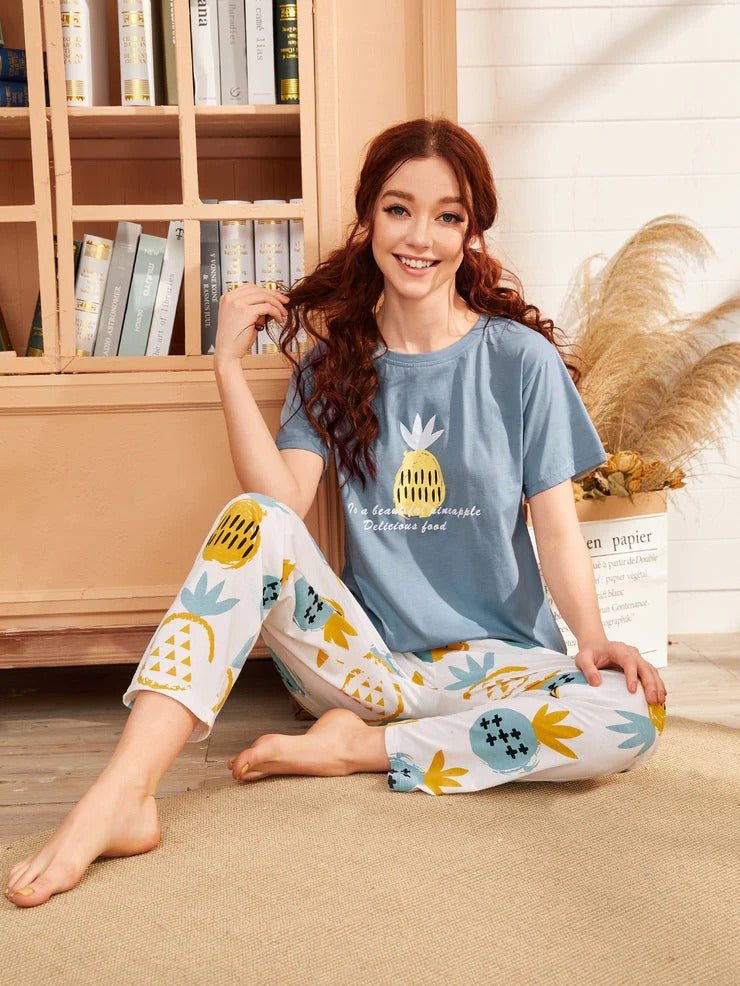 Pineapple Printed Night Suit