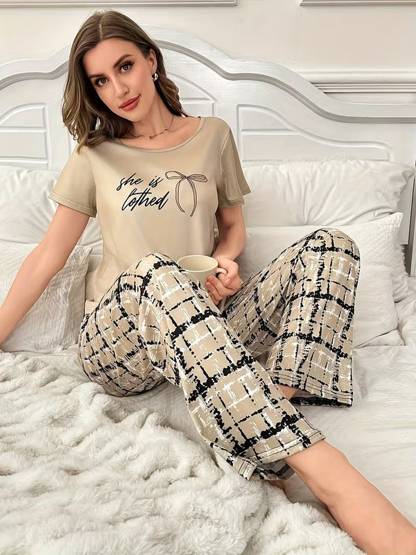 She is Clothed Printed Night Suit