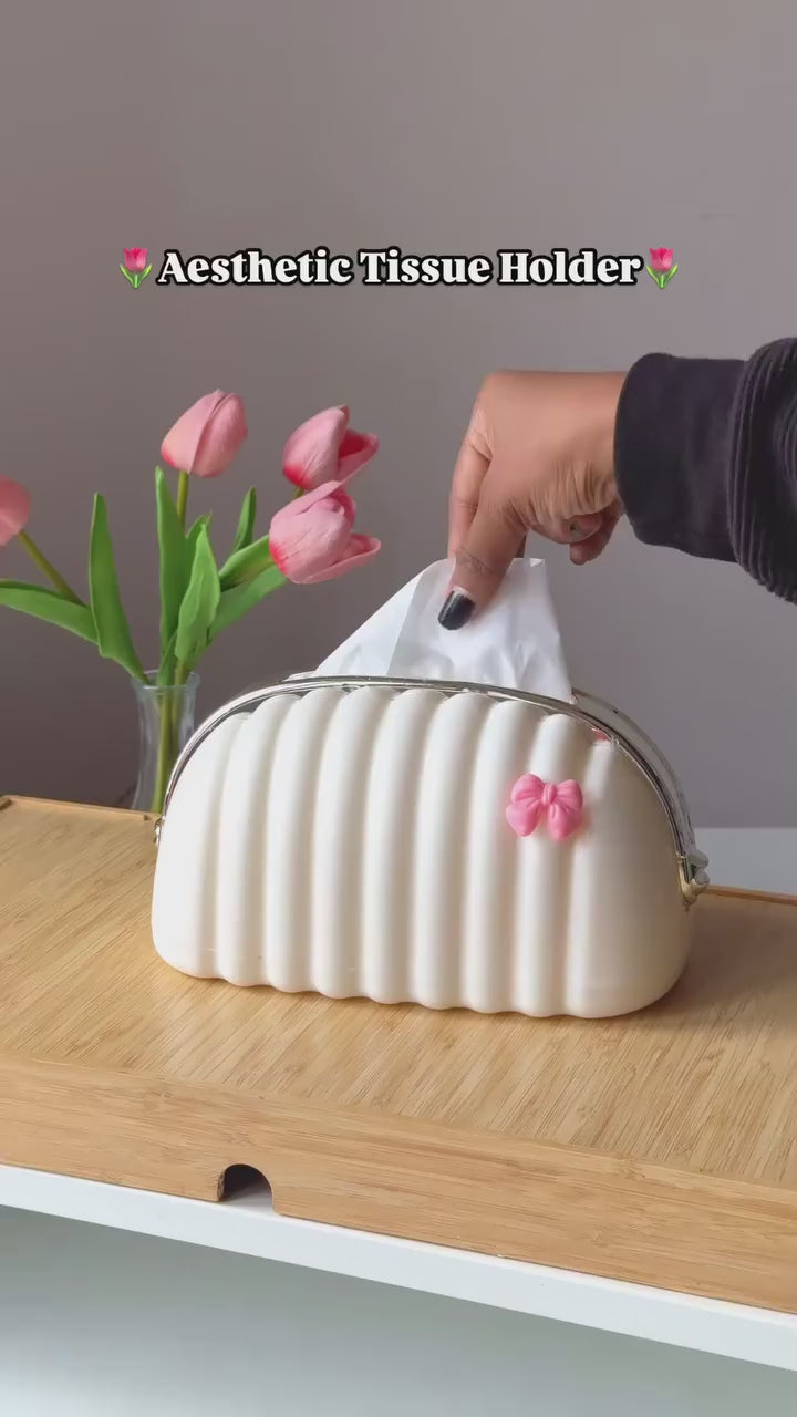 Shell Design Tissue Box – Elegant Decorative Tissue Holder for Home & Car